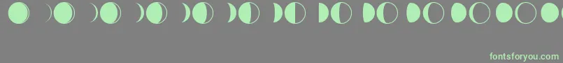 MoonPhasesRegular Font – Green Fonts on Gray Background