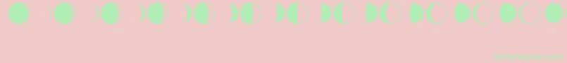MoonPhasesRegular Font – Green Fonts on Pink Background