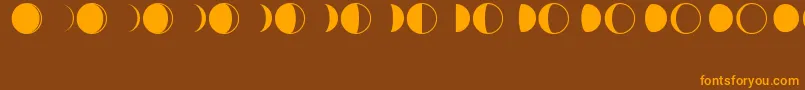 MoonPhasesRegular Font – Orange Fonts on Brown Background