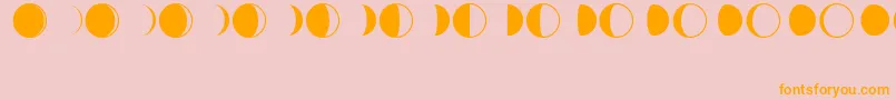 MoonPhasesRegular Font – Orange Fonts on Pink Background