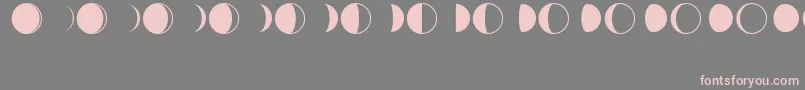 MoonPhasesRegular Font – Pink Fonts on Gray Background