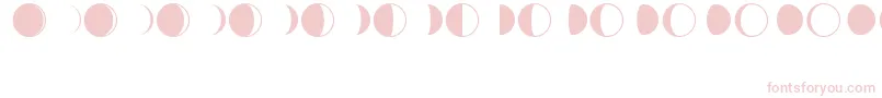 MoonPhasesRegular Font – Pink Fonts on White Background