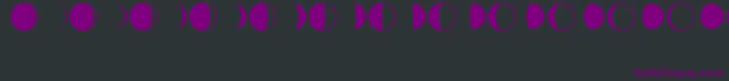 MoonPhasesRegular Font – Purple Fonts on Black Background