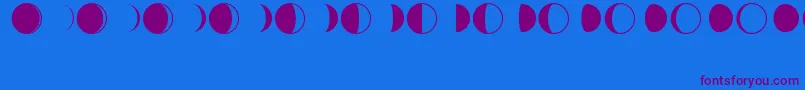 MoonPhasesRegular Font – Purple Fonts on Blue Background