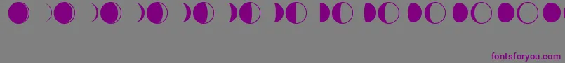 MoonPhasesRegular Font – Purple Fonts on Gray Background