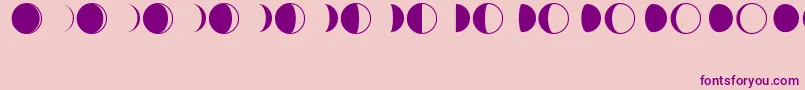 MoonPhasesRegular Font – Purple Fonts on Pink Background