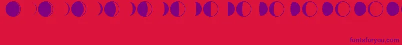 MoonPhasesRegular Font – Purple Fonts on Red Background