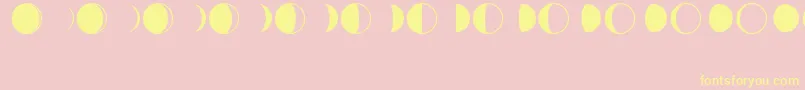 MoonPhasesRegular Font – Yellow Fonts on Pink Background