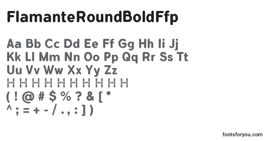 Шрифт FlamanteRoundBoldFfp – алфавит, цифры, специальные символы