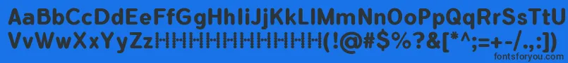 フォントFlamanteRoundBoldFfp – 黒い文字の青い背景