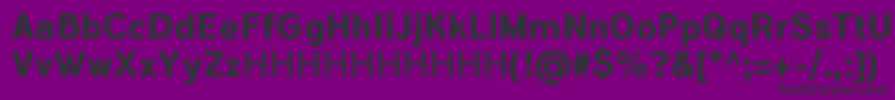 FlamanteRoundBoldFfp-Schriftart – Schwarze Schriften auf violettem Hintergrund