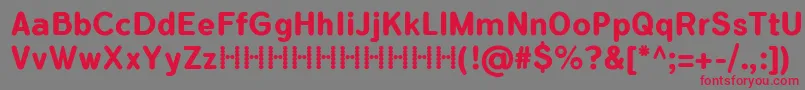 FlamanteRoundBoldFfp Font – Red Fonts on Gray Background