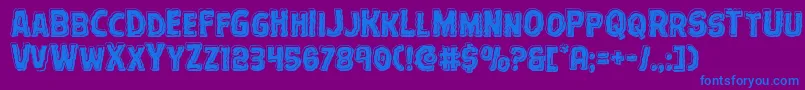 Terrorbabblebevel Font – Blue Fonts on Purple Background