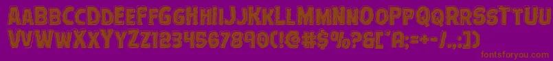 Шрифт Terrorbabblebevel – коричневые шрифты на фиолетовом фоне