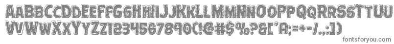 Terrorbabblebevel Font – Gray Fonts on White Background