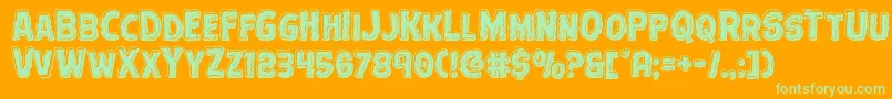 Terrorbabblebevel Font – Green Fonts on Orange Background