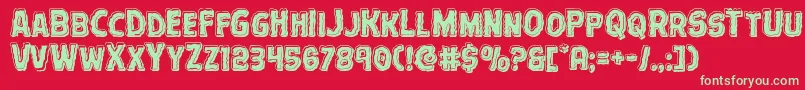 Terrorbabblebevel Font – Green Fonts on Red Background