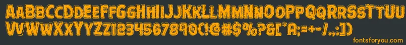 Terrorbabblebevel Font – Orange Fonts on Black Background