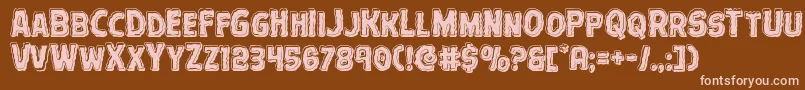 Terrorbabblebevel Font – Pink Fonts on Brown Background