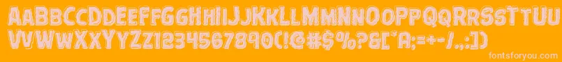 Terrorbabblebevel Font – Pink Fonts on Orange Background