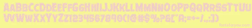 Terrorbabblebevel Font – Pink Fonts on Yellow Background