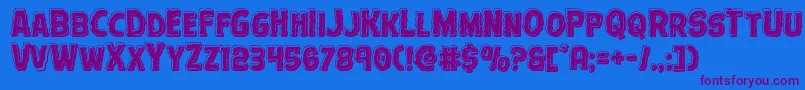 Terrorbabblebevel Font – Purple Fonts on Blue Background