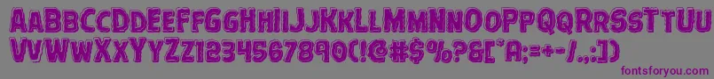 Terrorbabblebevel Font – Purple Fonts on Gray Background