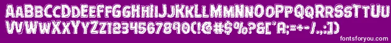 Terrorbabblebevel Font – White Fonts on Purple Background