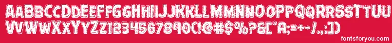 Terrorbabblebevel Font – White Fonts on Red Background