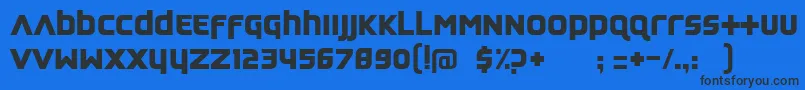 Шрифт FeedbackQuiet – чёрные шрифты на синем фоне
