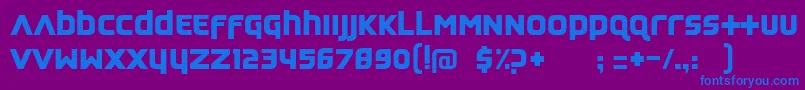 Шрифт FeedbackQuiet – синие шрифты на фиолетовом фоне