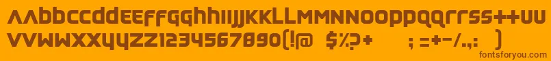 FeedbackQuiet Font – Brown Fonts on Orange Background