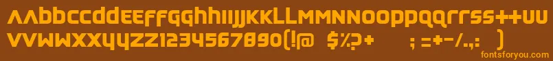FeedbackQuiet Font – Orange Fonts on Brown Background