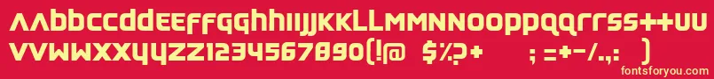 FeedbackQuiet Font – Yellow Fonts on Red Background