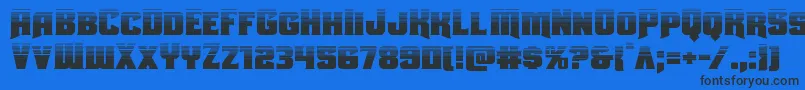 Uniongrayhalf Font – Black Fonts on Blue Background