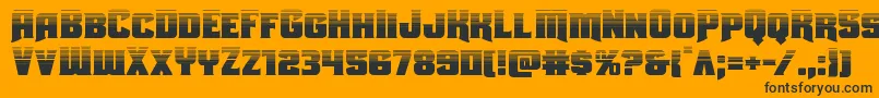 Uniongrayhalf Font – Black Fonts on Orange Background