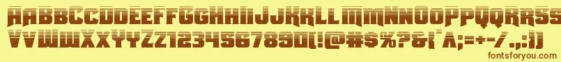 Uniongrayhalf Font – Brown Fonts on Yellow Background