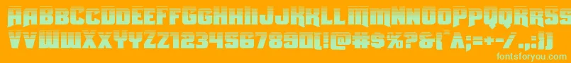 Uniongrayhalf Font – Green Fonts on Orange Background