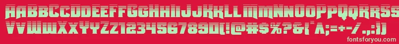 Uniongrayhalf Font – Green Fonts on Red Background