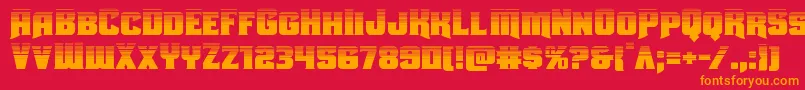 Шрифт Uniongrayhalf – оранжевые шрифты на красном фоне