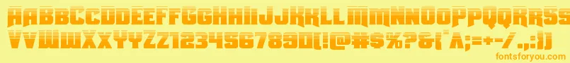 Uniongrayhalf Font – Orange Fonts on Yellow Background