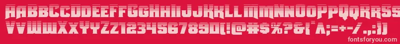 Fonte Uniongrayhalf – fontes rosa em um fundo vermelho