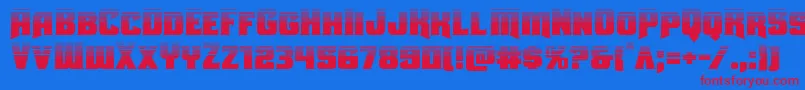 Uniongrayhalf Font – Red Fonts on Blue Background