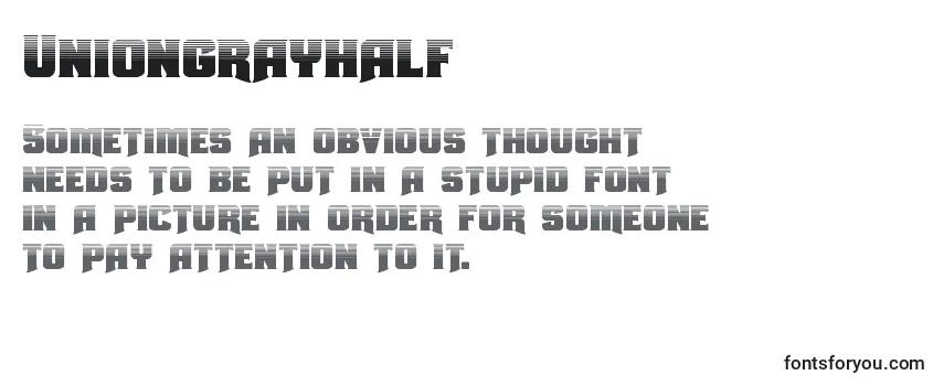 Review of the Uniongrayhalf Font
