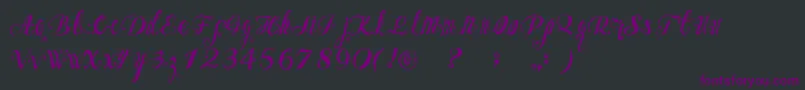 OzhFont Font – Purple Fonts on Black Background