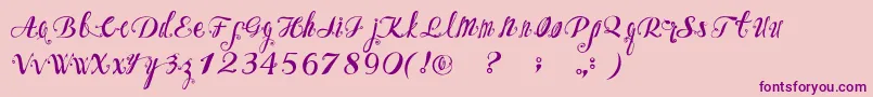 OzhFont Font – Purple Fonts on Pink Background