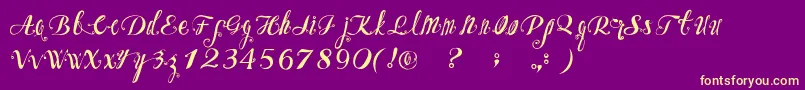 Weitere Informationen zur OzhFont-Schriftart OzhFont-Schriftart – Gelbe Schriften auf violettem Hintergrund