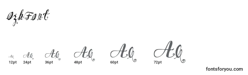 OzhFont Font Sizes