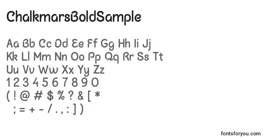 Schriftart ChalkmarsBoldSample – Alphabet, Zahlen, spezielle Symbole