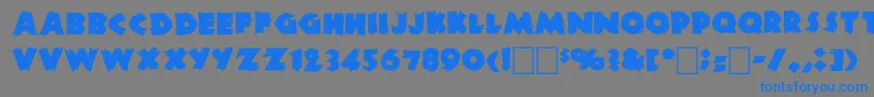 Dszombiec Font – Blue Fonts on Gray Background